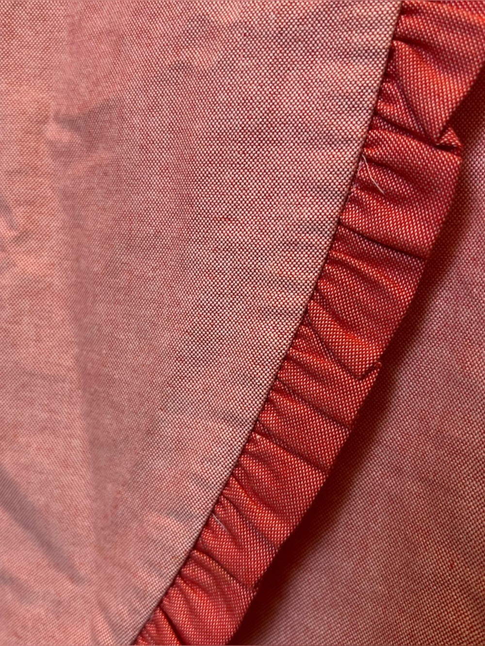 J Crew Siz 2 Faux Wrap Pink Apron Style Skirt Vintage Inspired Retro 100% Cotton - Picture 3 of 11